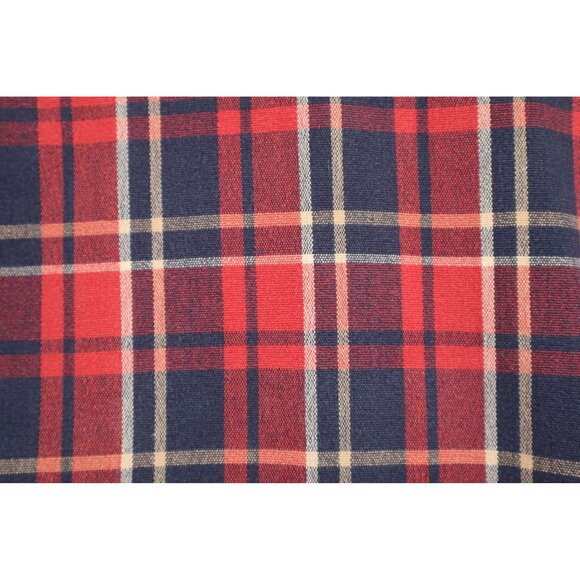 Vintage Abercrombie & Fitch Mens XXL Red & Navy Authentic Chamois Plaid Shirt - Picture 13 of 13